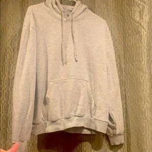 Gray/white hoodie